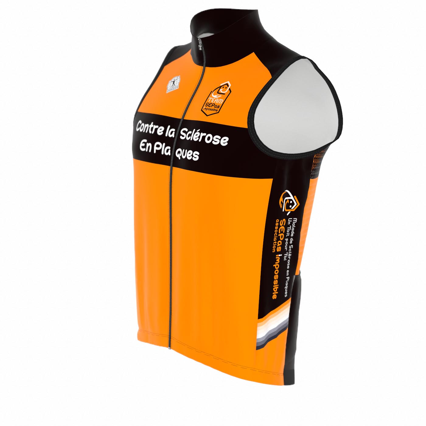 Gilet coupe vent avec col