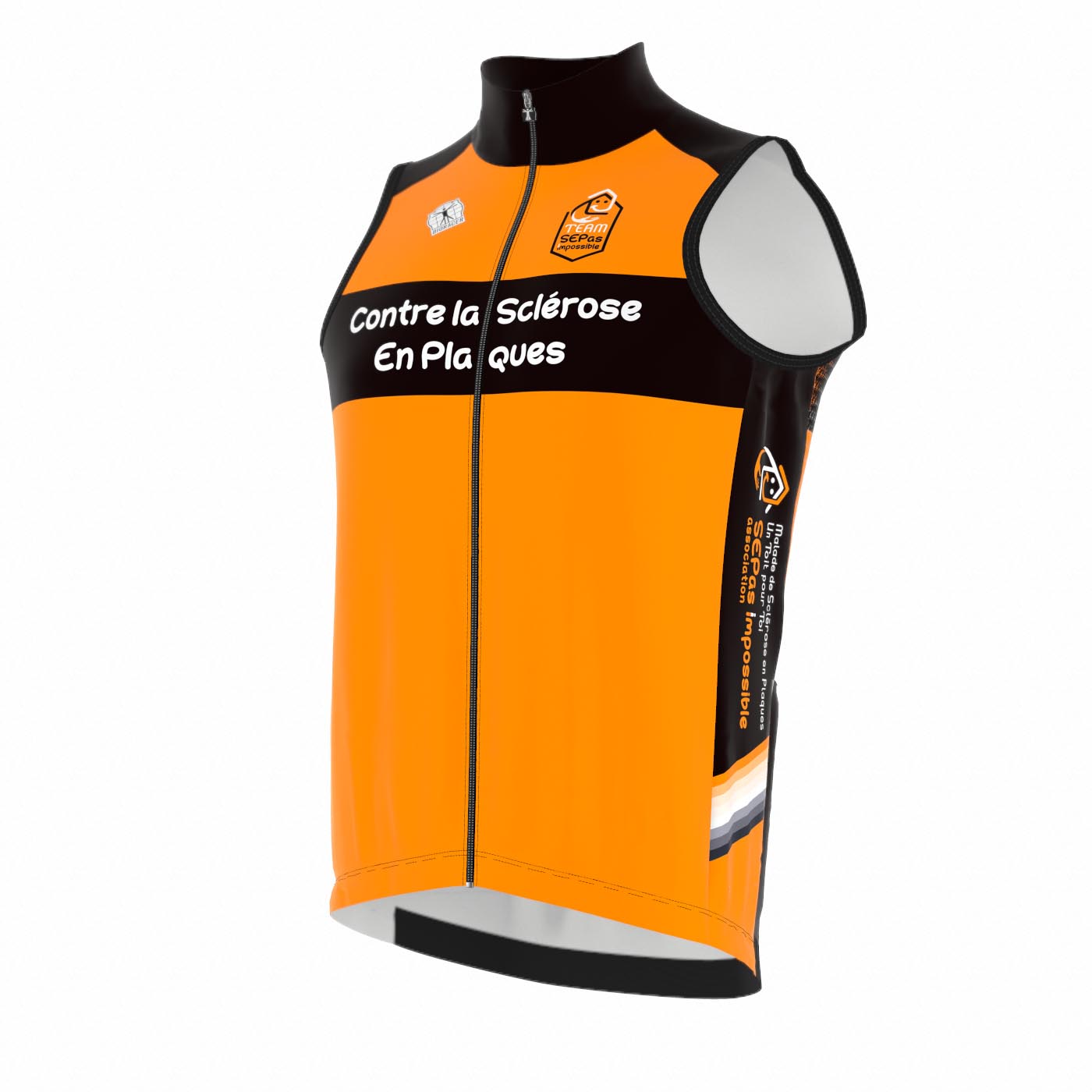 Gilet coupe vent avec col