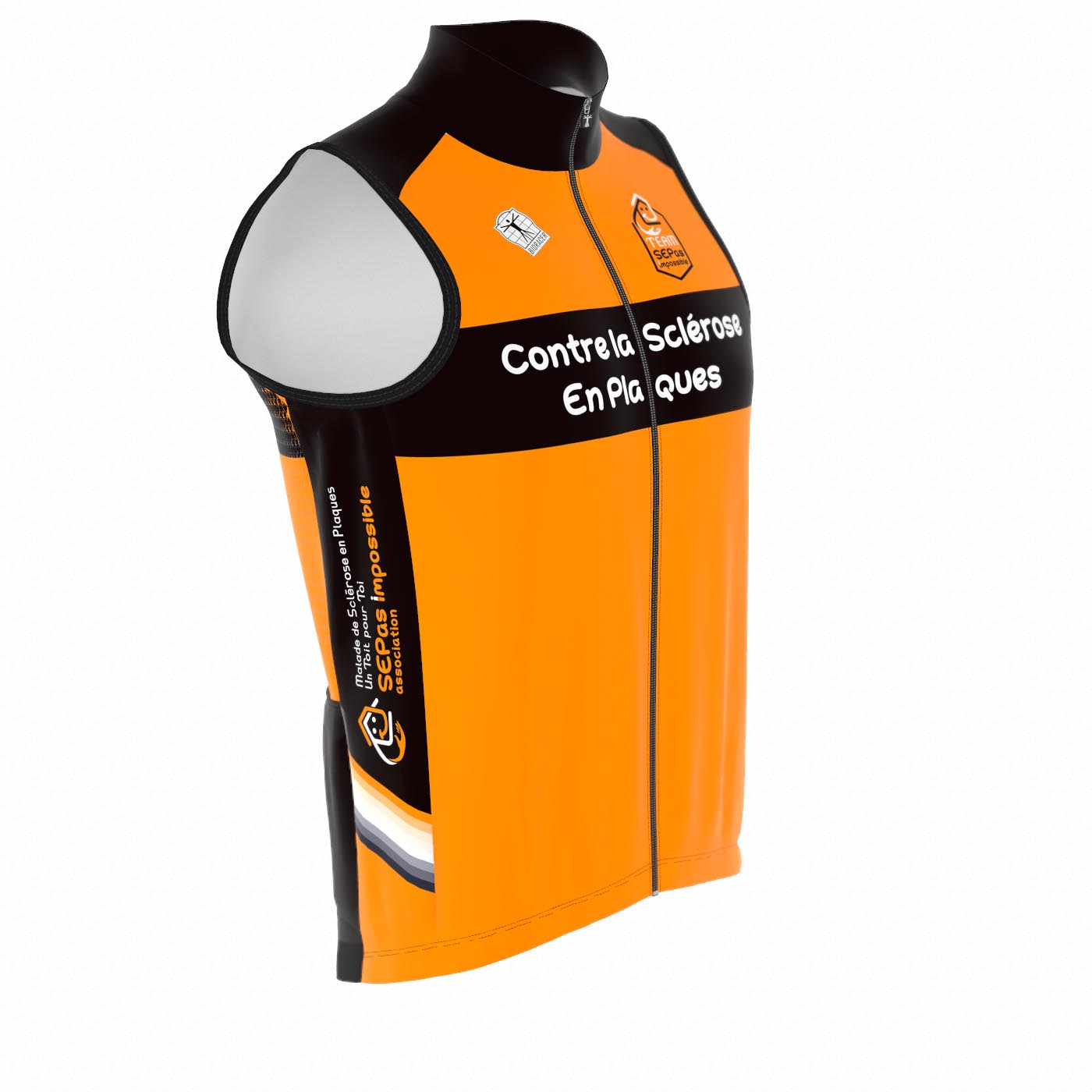 Gilet coupe vent avec col